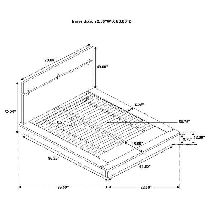 Winslow Wood Queen Panel Bed Smokey Walnut and Coffee Bean