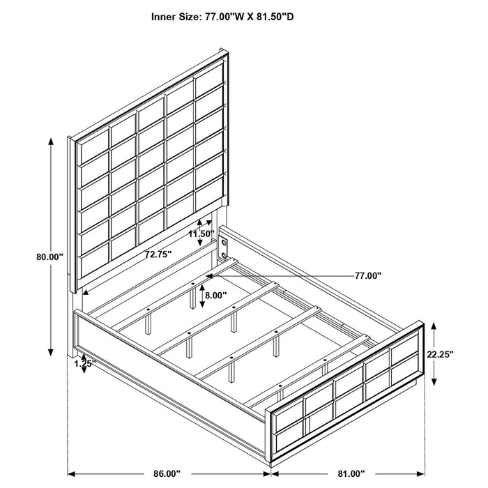 Durango 4-piece Eastern King Bedroom Set Smoked Peppercorn