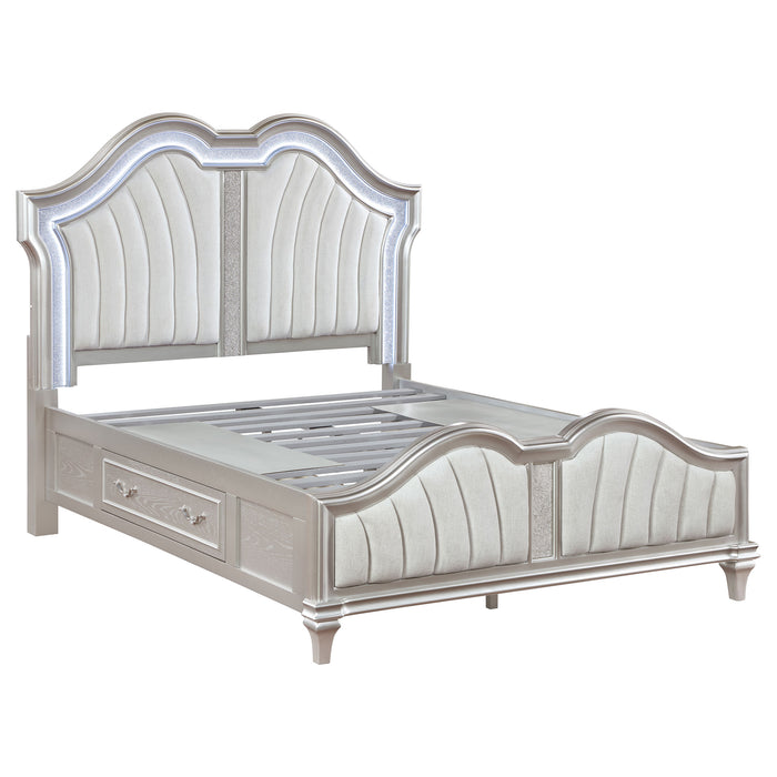 Evangeline 5-piece Eastern King Bedroom Set Silver Oak