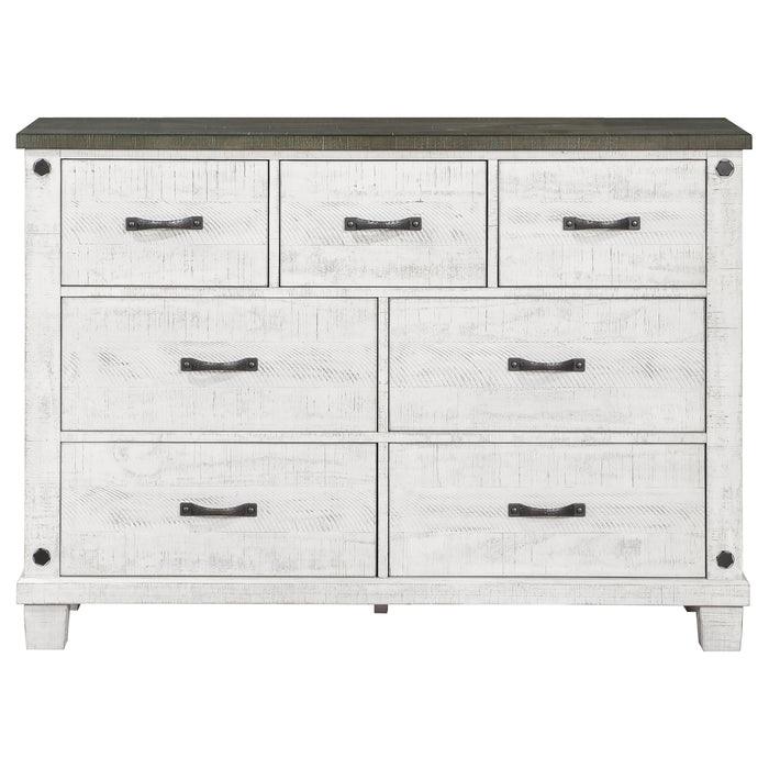 Lilith 4-piece Queen Bedroom Set Distressed White