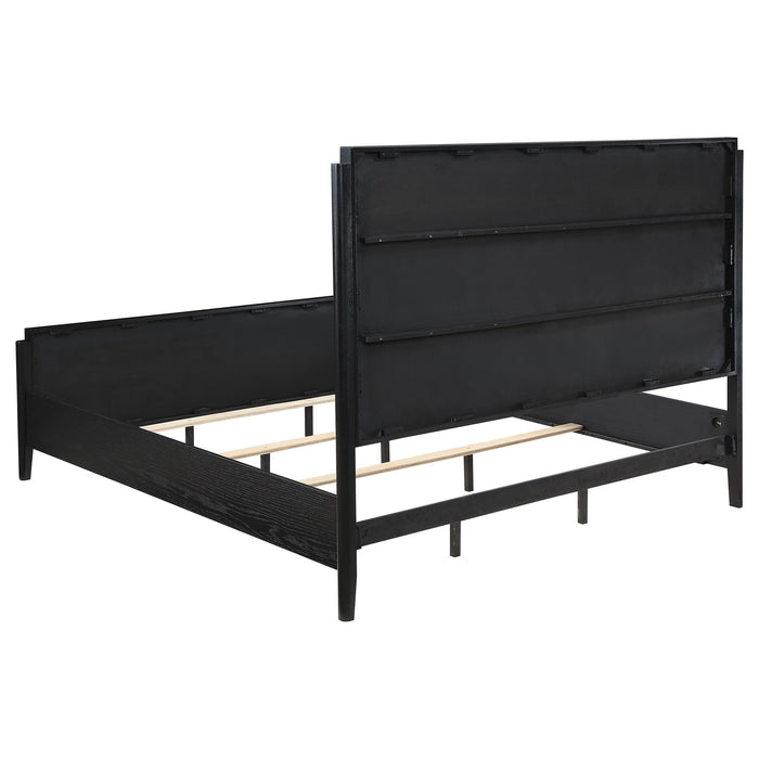 Brookmead Wood Eastern King Panel Bed Black