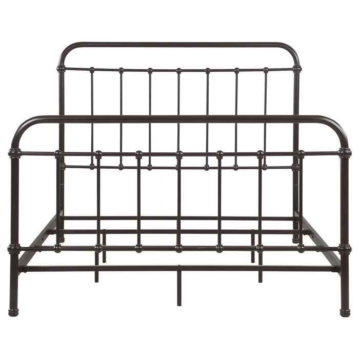 Livingston Metal California King Open Frame Bed Dark Bronze