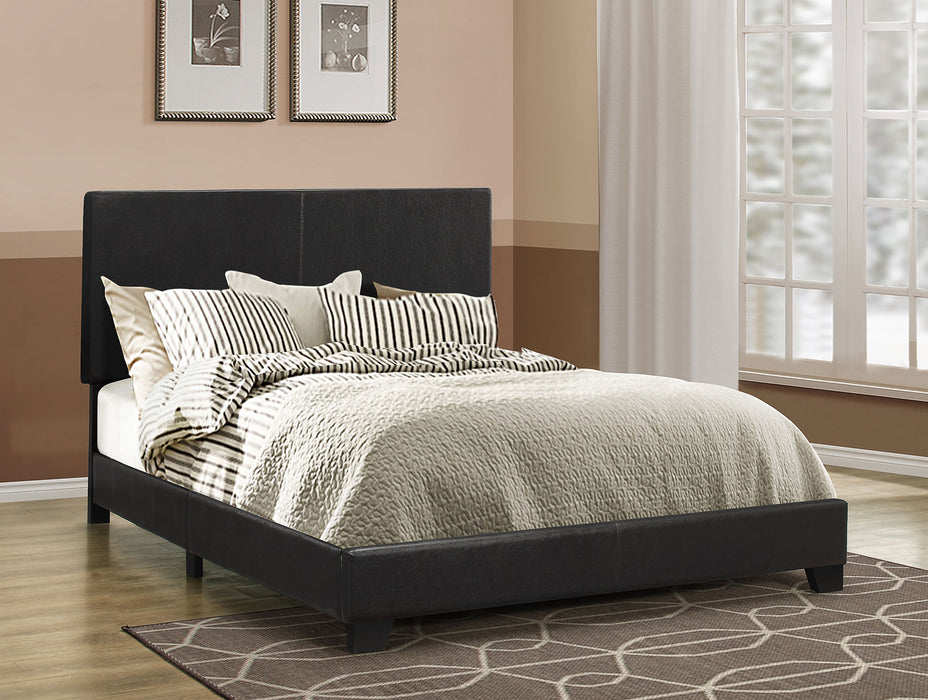 Dorian Faux Leather Upholstered California King Bed Black