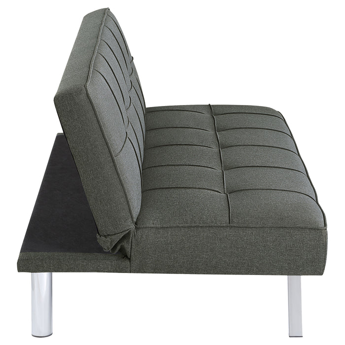 Joel Upholstered Tufted Convertible Sofa Bed Grey