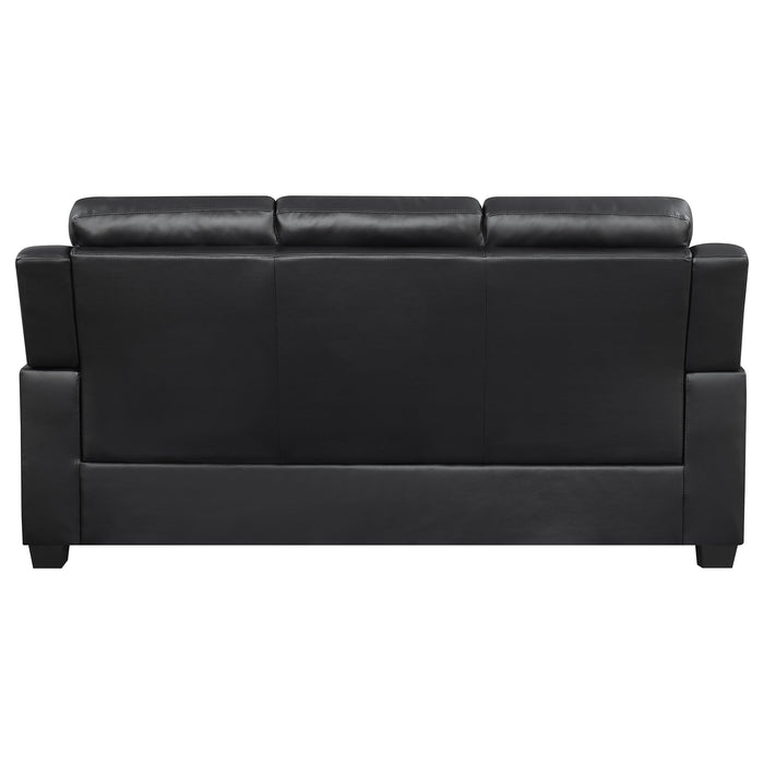 Finley Upholstered Padded Arm Tufted Sofa Black