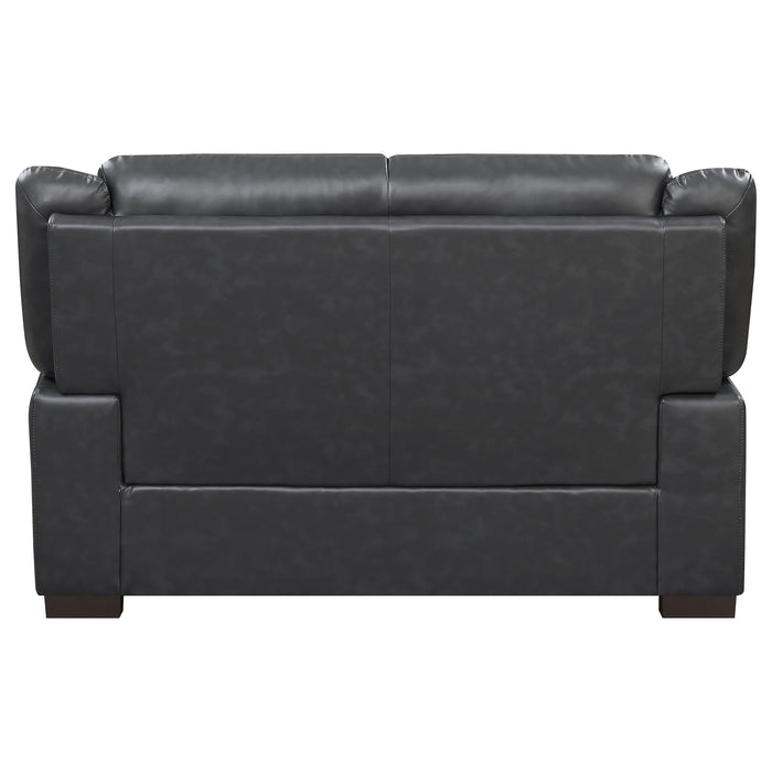 Arabella Upholstered Padded Arm Loveseat Grey