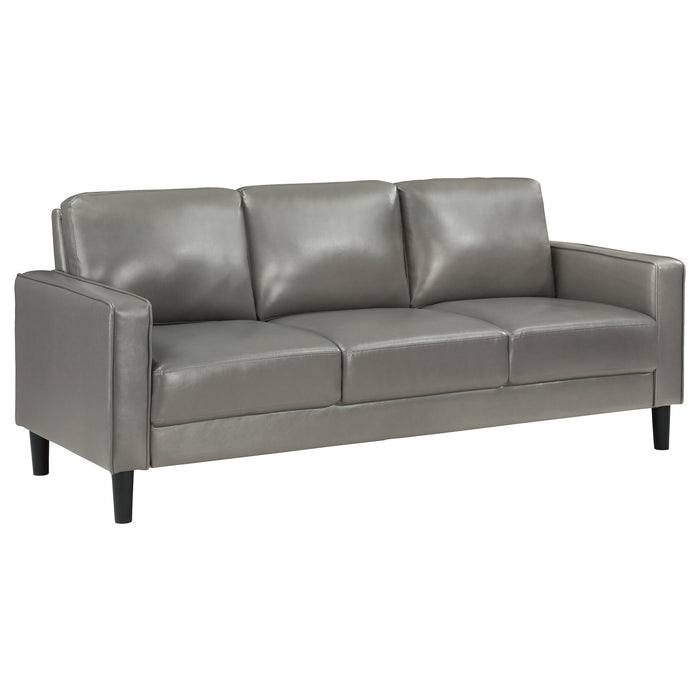 Ruth Upholstered Track Arm Sofa Grey