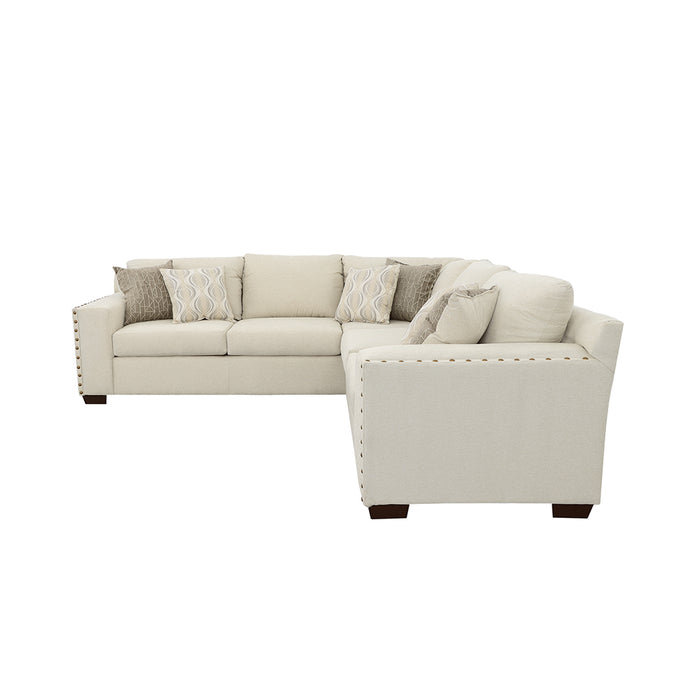 Aria Upholstered Track Arm Sectional Sofa Oatmeal