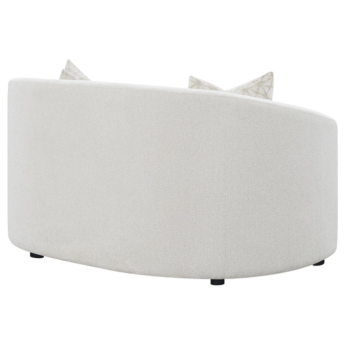 Rainn Boucle Upholstered Sloped Arm Loveseat Latte