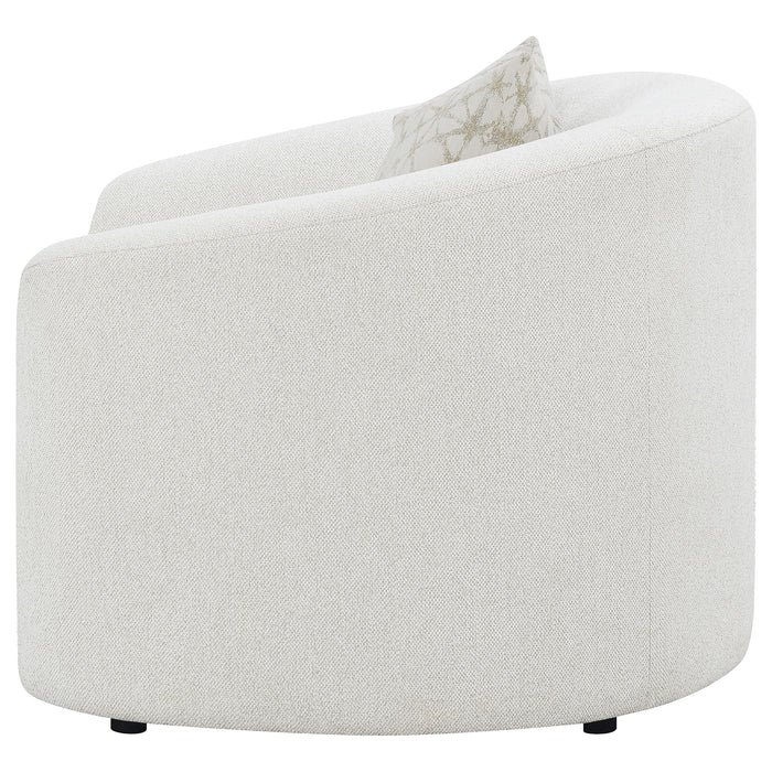 Rainn Boucle Upholstered Sloped Arm Accent Chair Latte