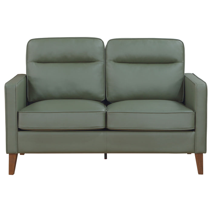 Jonah 3-piece Upholstered Track Arm Sofa Set Green