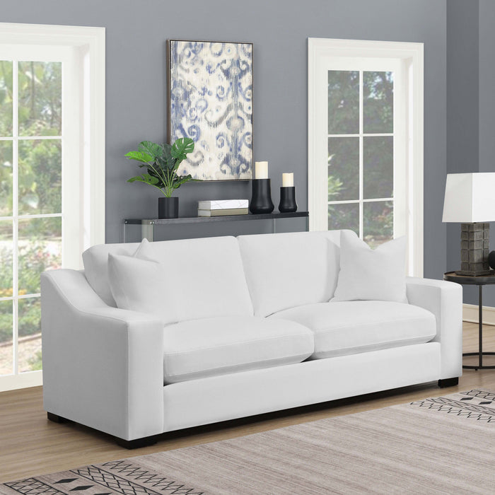 Ashlyn Upholstered Sloped Arm Sofa White