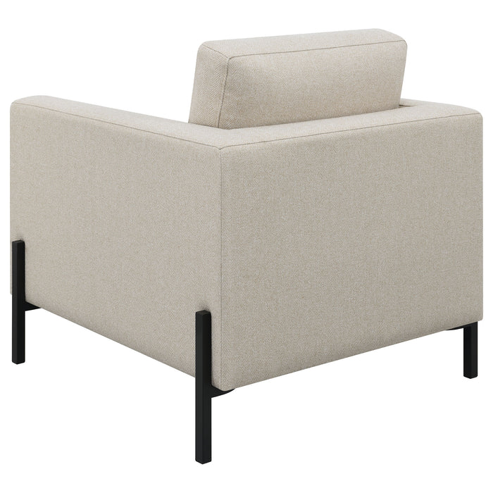 Tilly Upholstered Track Arm Accent Chair Oatmeal