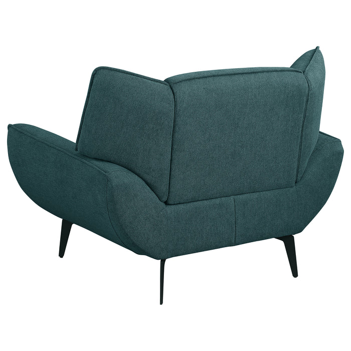 Acton 3-piece Upholstered Flared Arm Sofa Set Teal Blue