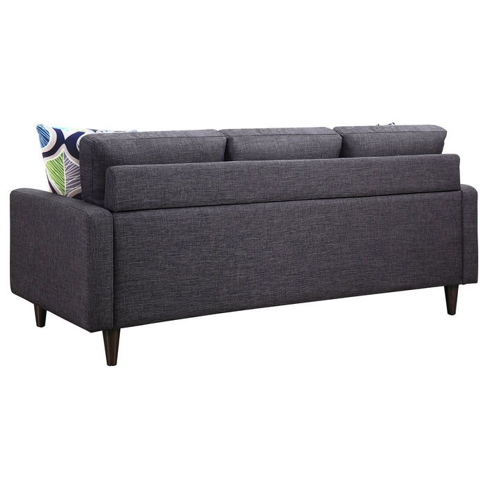 Watsonville Upholstered Track Arm Tufted Sofa Grey