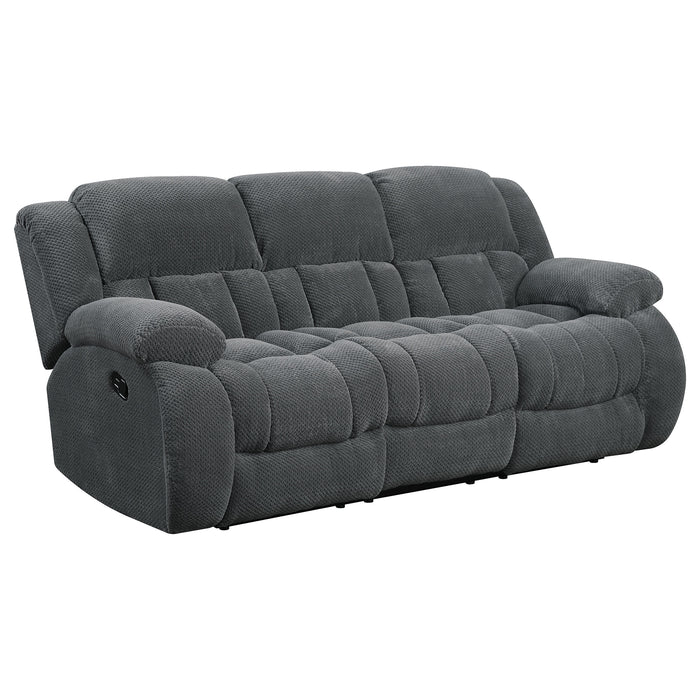 Weissman 3-piece Upholstered Reclining Sofa Set Grey