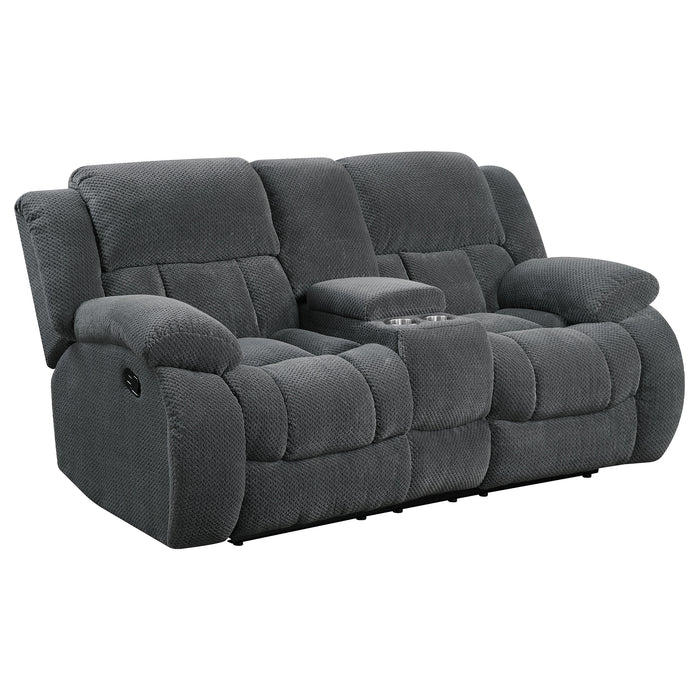 Weissman Upholstered Padded Arm Reclining Loveseat Grey