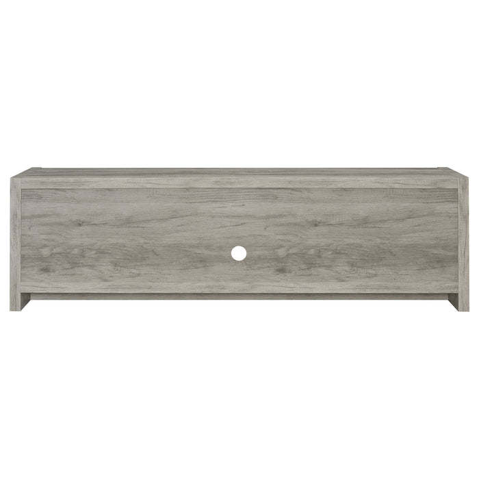 Burke 2-door Engineered Wood 71" TV Stand Grey Driftwood