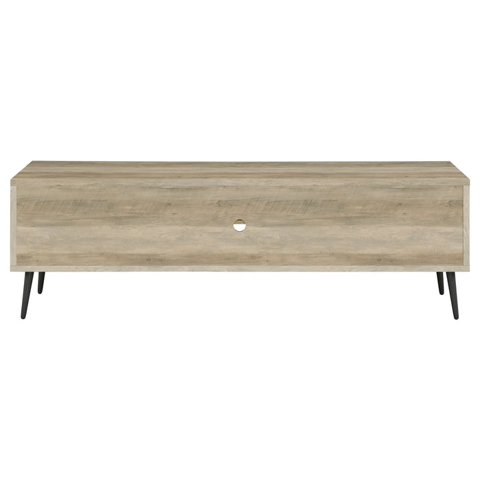 Allie 2-door Engineered Wood 71" TV Stand Distressed Pine