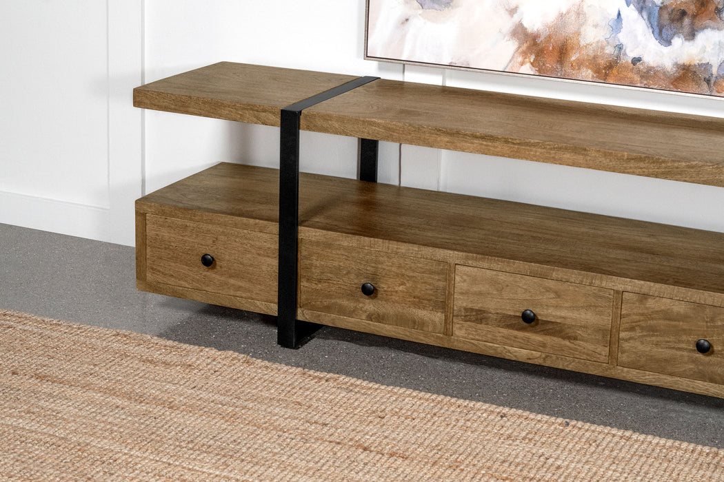 Otto 5-drawer Mango Wood 70" TV Stand Media Console Brown