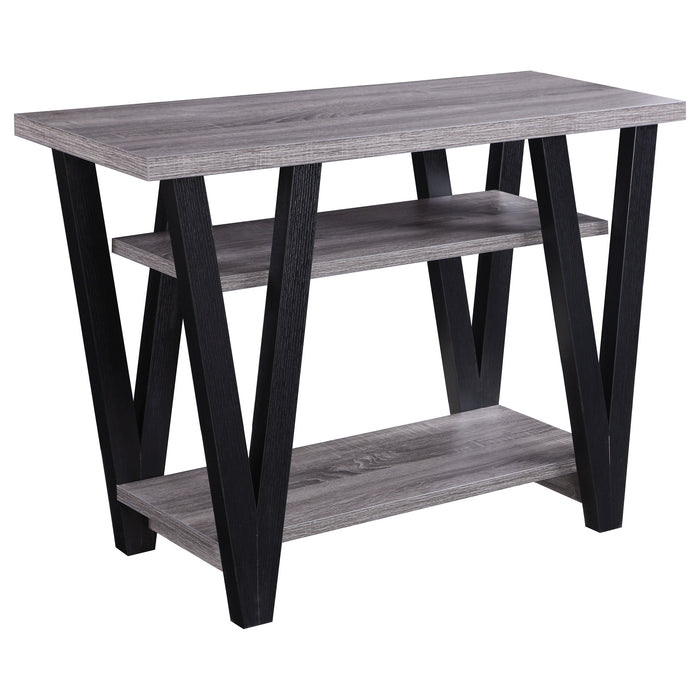 Stevens 2-shelf Engineered Wood Entryway Console Table Grey