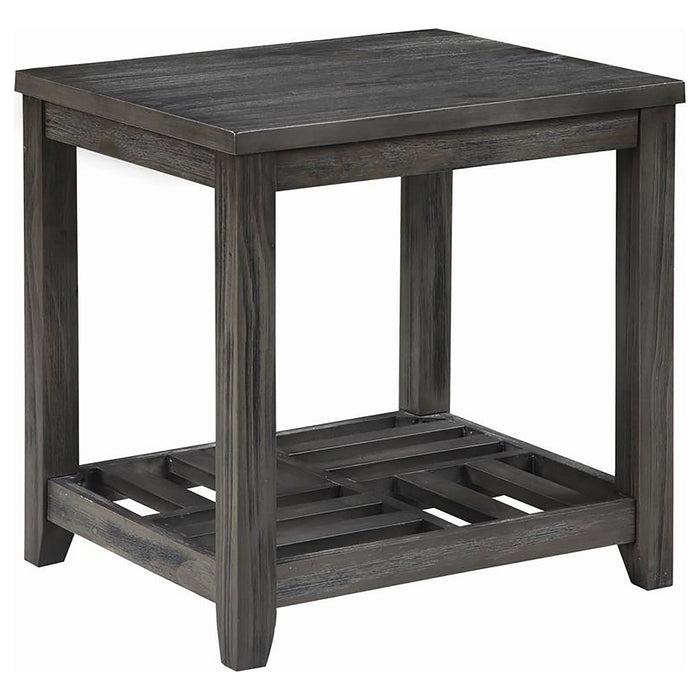 Cliffview 1-shelf Square Wood Side End Table Grey