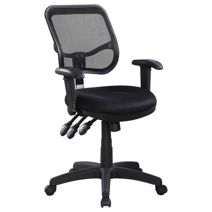 Rollo Upholstered Adjustable Ergonomic Office Chair Black