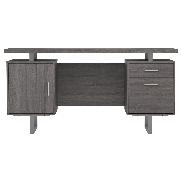 Lawtey 60-inch 2-drawer Office Computer Desk Weathered Grey