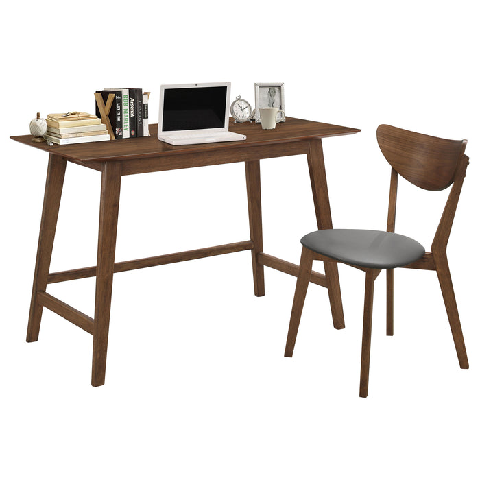 Karri 2-piece Home Office Computer Desk and Chair Set Walnut