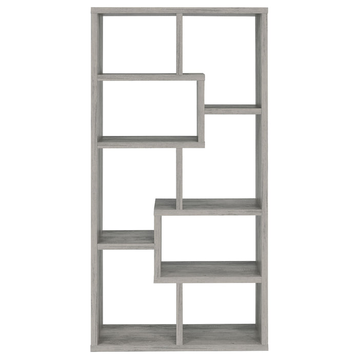 Theo 71-inch 6-shelf Bookshelf Grey Driftwood