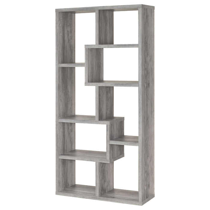 Theo 71-inch 6-shelf Bookshelf Grey Driftwood