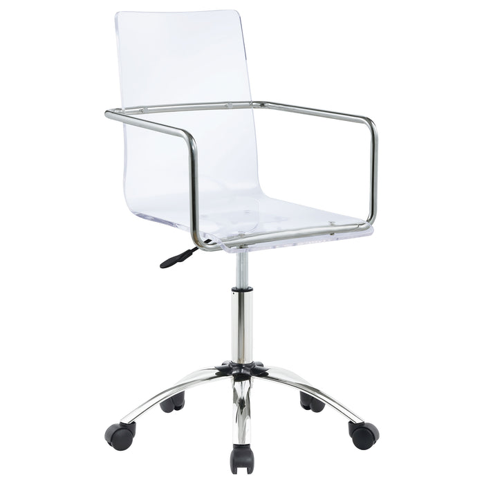 Amaturo Acrylic Adjustable Home Office Desk Chair Clear