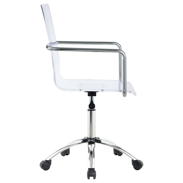 Amaturo Acrylic Adjustable Home Office Desk Chair Clear