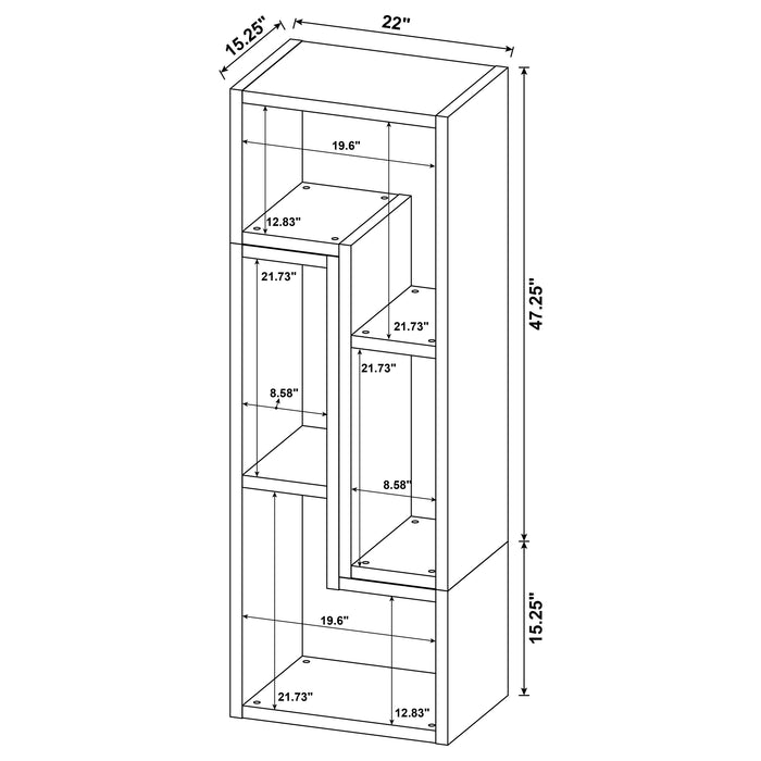 Velma Multipurpose TV Stand and Bookshelf Grey Driftwood