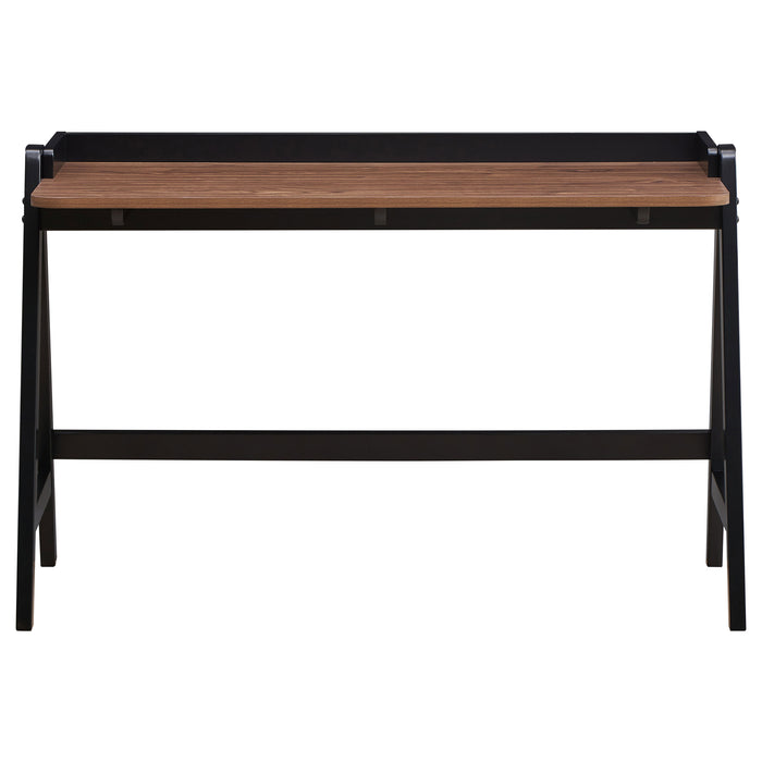 Raul 50-inch Writing Desk with USB Ports Walnut and Black