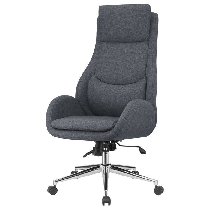 Cruz Upholstered Adjustable Home Office Desk Chair Grey