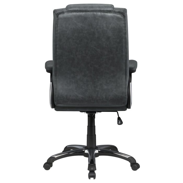 Nerris Upholstered Adjustable Home Office Desk Chair Grey