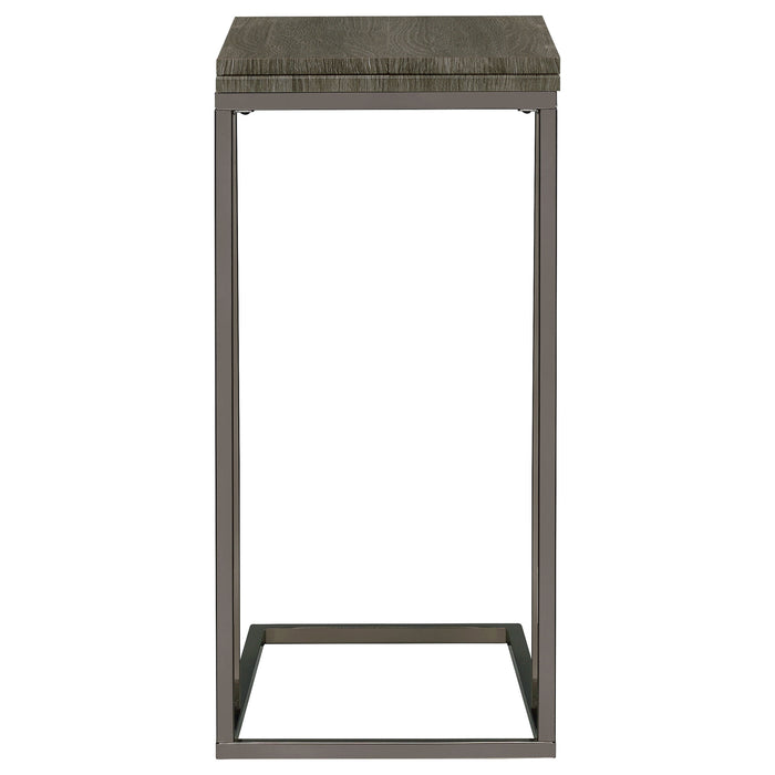 Pedro Expandable C-Shaped Sofa Side Table Weathered Grey