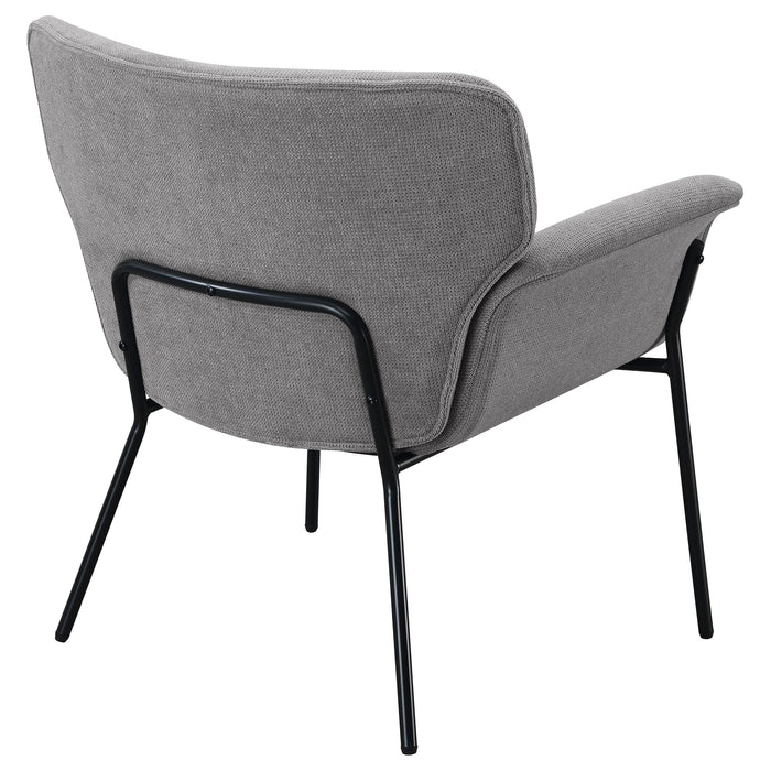 Davina Upholstered Flared Arm Accent Chair Ash Grey