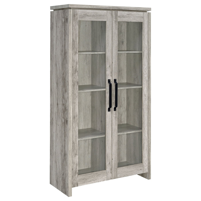 Alejo 2-door Engineered Wood Tall Cabinet Grey Driftwood