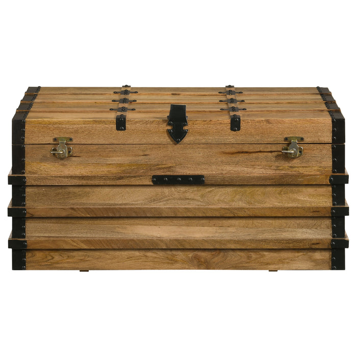 Simmons Wood Storage Trunk Natural and Black