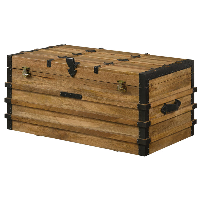 Simmons Wood Storage Trunk Natural and Black