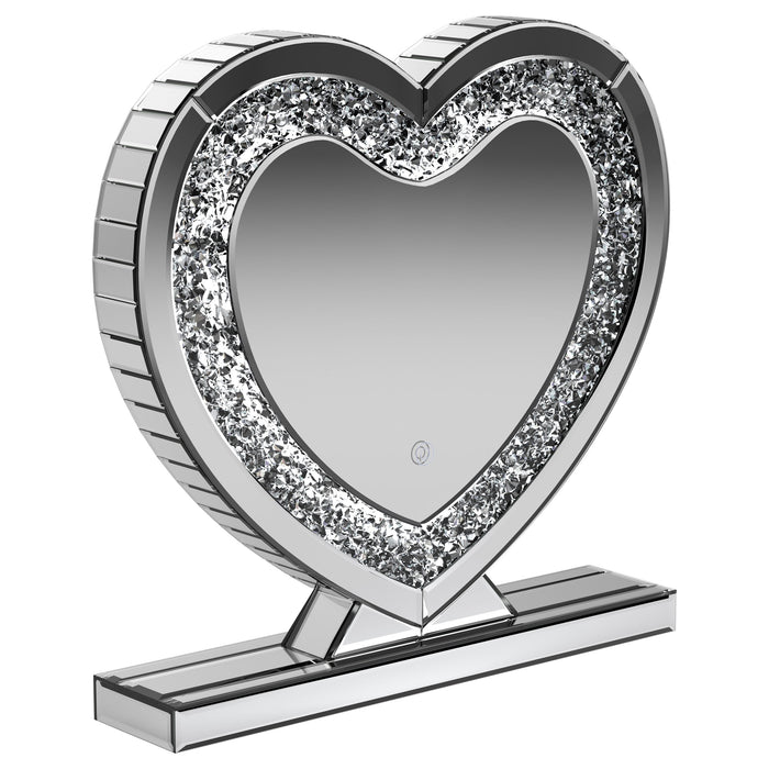 Euston Heart Shaped Vanity Mirror Silver