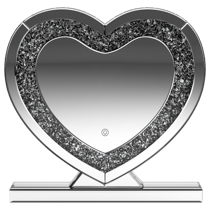 Euston Heart Shaped Vanity Mirror Silver