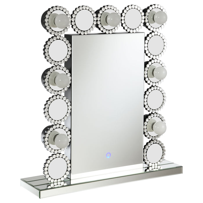 Aghes Vanity Mirror with Lighting Silver